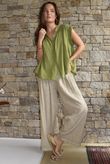 Elsie Pure Cotton Cap Sleeve Blouse Olive